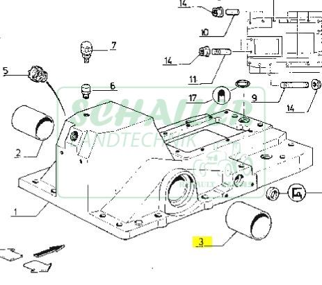 Hubwellen-Buchse rechts für große Getriebe Renault