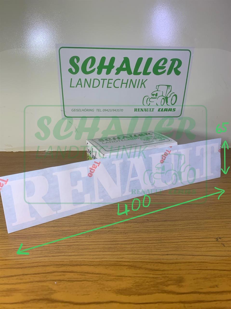 Aufkleber RENAULT - weiß große Ausführung