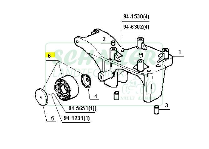 Umlenkrolle für Ares 500/600 
