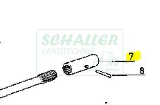 Allradwellenmuffe 6 Nut Ares 540- 640