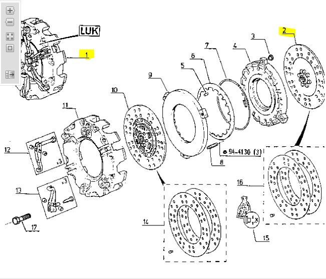 Kupplungssatz 280mm/310mm für Renault Ceres 75, 320 John Deere Motor