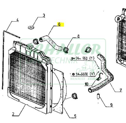 Kühlerschlauch Kühler oben 110-14 bis 145-54