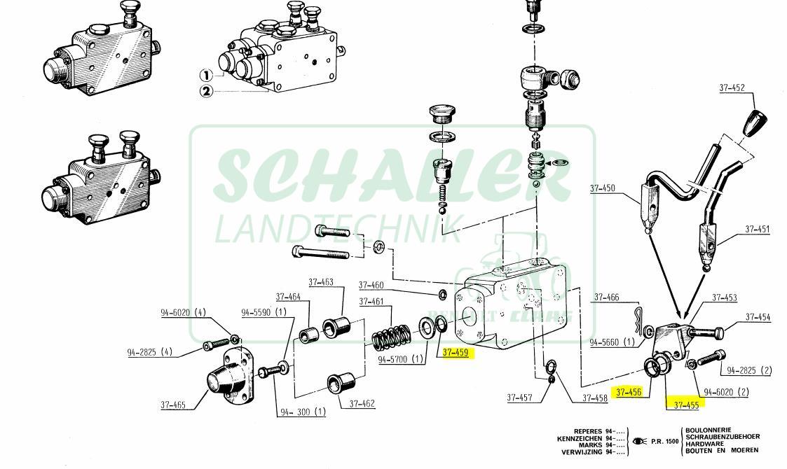 Dichtsatz Zusatzsteuergerät alte Renault Baureihe - Schieber innen