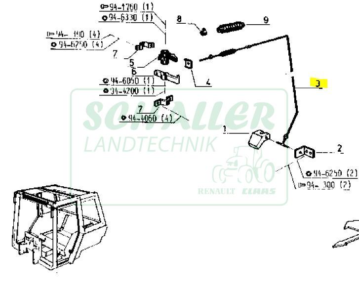Tür-Entriegelungs-Seil TX/TS/TZ/TL