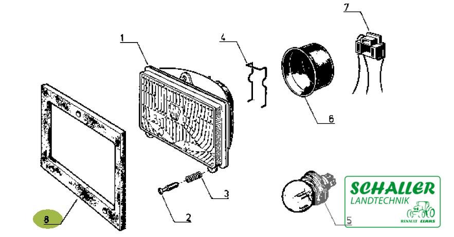 Frontscheinwerfer-Einfassung TX, Ares rechteckig