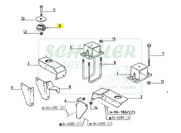 Kabinen-Stoßdämpfer TX/TS/TL, Gummipuffer für ungefederte Kabine