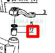 Achsschenkel-Lagerbuchse f. Hinterradtr. 301 bis 851s, R51 bis R89, u.a.