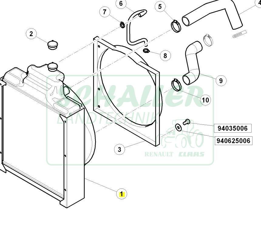 Kühler für Celtis 456 und  Ergos 456
