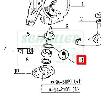 Achsschenkel-Dichtring für Renault 95-14 bis 180-94 mit schwerer Achse