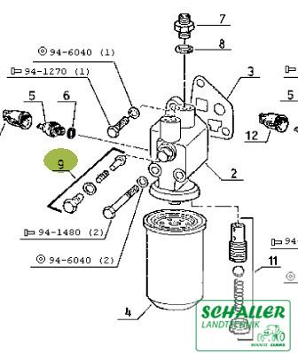 Ölfiltergehäuse- Rückschlagventil  MWM B-Motor Turbo TD226B6