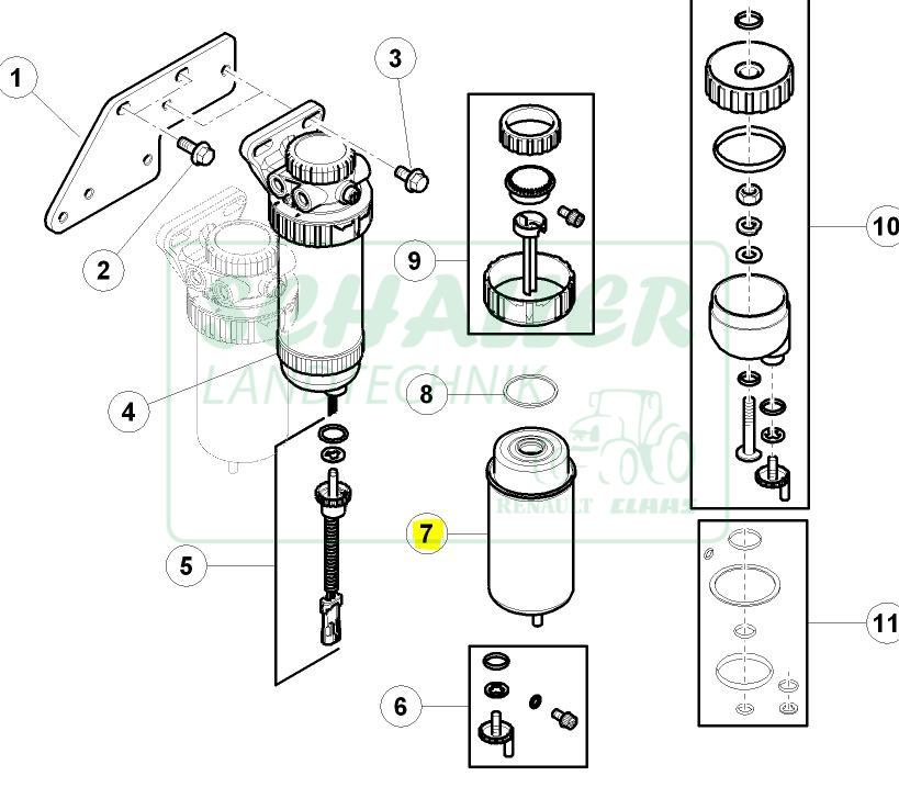 Kraftstofffilter 1 Arion 610 (A19) bis Axion 850