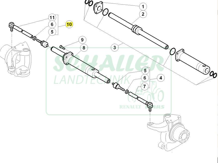 Spurstange Ares/Arion gefederte Vorderachse, links