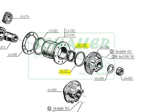 Bremsgehäuse Dichtsatz Trommelbremse R50-480S, R52 bis R489