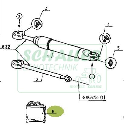 Lenkzylinder-Dichtsatz alte Reihe TX-14 er 22mm Hub 225mm [konisch]