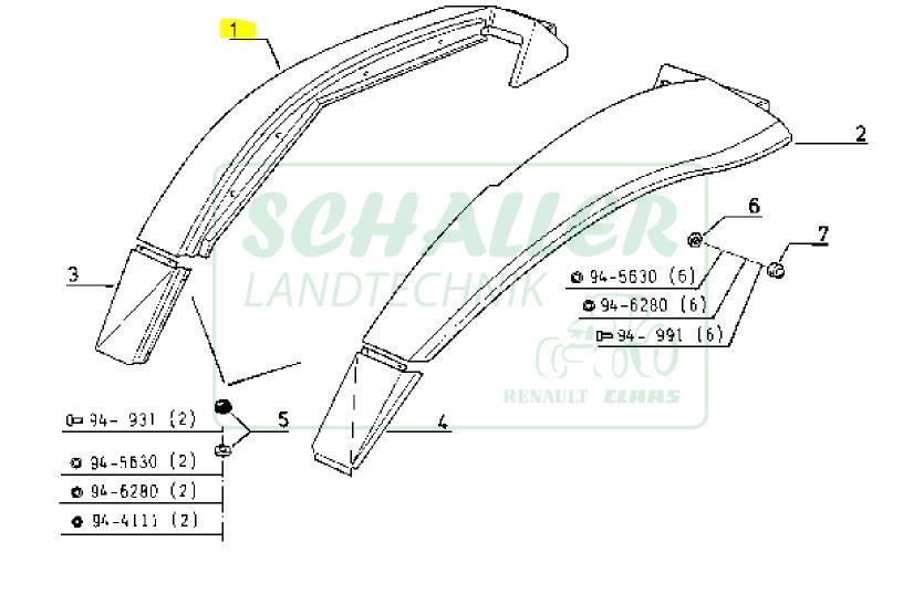 Kotflügel Ergos rechts hinten