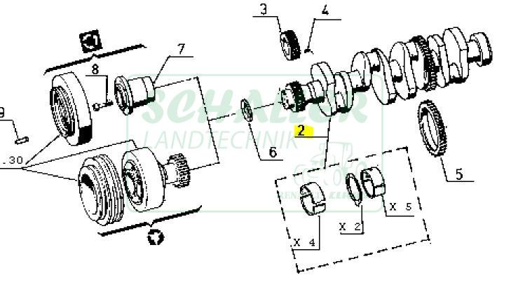 Kurbelwelle für MWM 4-Zyl. Motoren verstärkt