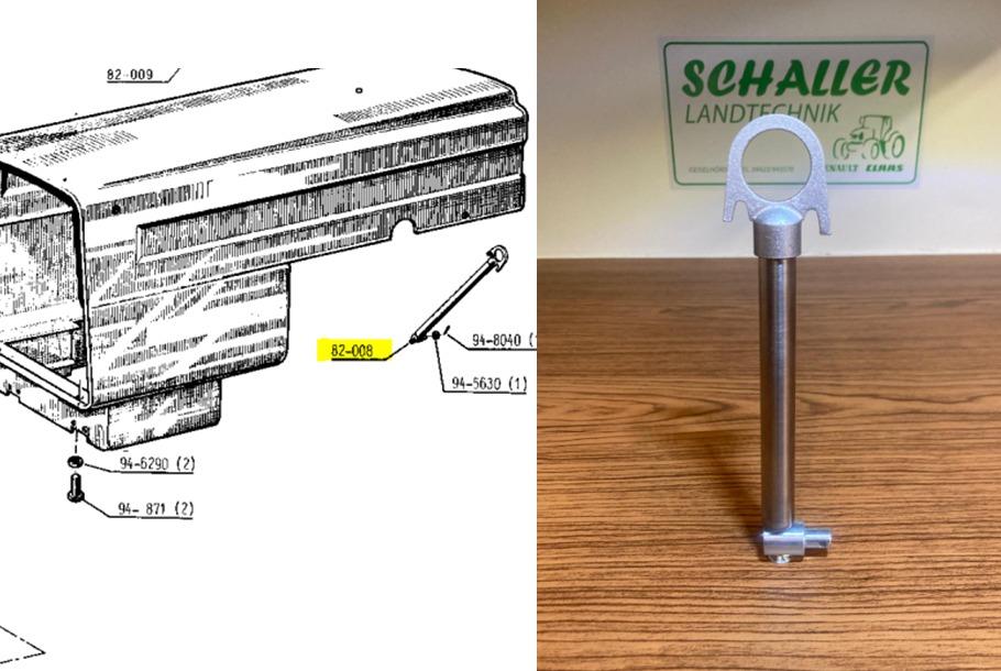 Motorhauben-Halter Renault alte Baureihe, Schmalspur, S, LS