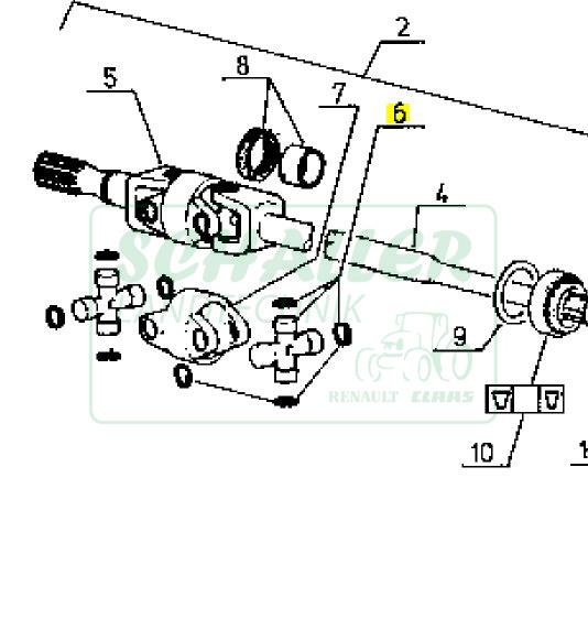Kreuzgarnitur für Ceres/Cergos mit SIGE Vorderachse [23,85x63,3mm]