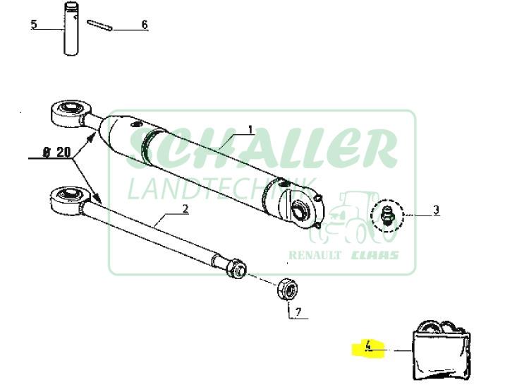 Lenkzylinder-Dichtsatz 20mm 58-34 bis 90-34MX, PX, TX [konisch]