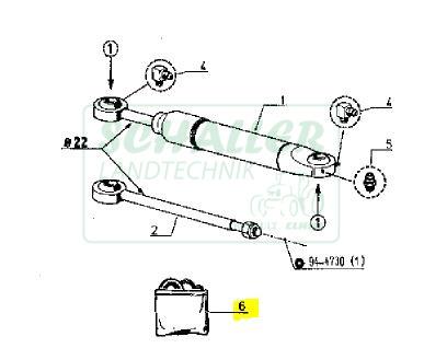 Lenkzylinder-Dichtsatz alte Reihe,S,LS,MX,TX 22mm Hub 200mm [konisch]