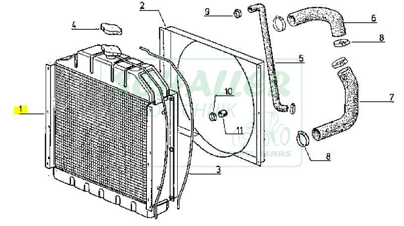 Kühler für Renault Ceres und Cergos DPS Motor bis 85PS     *Beschreibung beachten!*