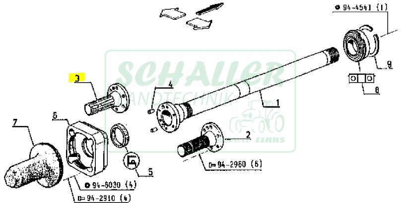 Zapfwellenendstück Ares, Arion, Celtis, Axos 1³/4"