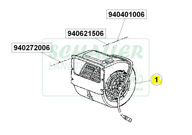 Gebläsemotor für Ares mit Klima einfach alt 500-800 und 06er Serie langer Dachüberstand