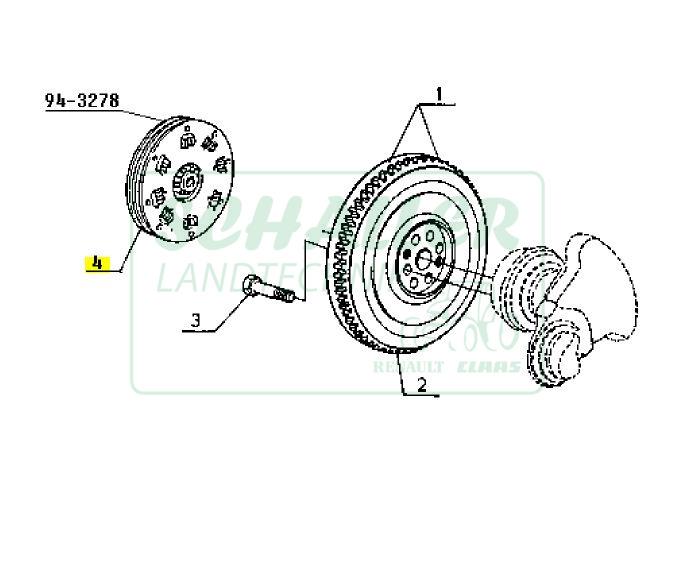 Mitnehmerscheibe/Torsionsdämpfer für  Ares 507/607, Arion 400/500/600.