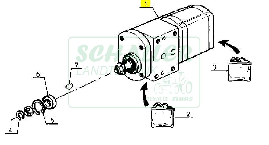 Hydraulikpumpe Ares 500/600 alt, 1.Generation