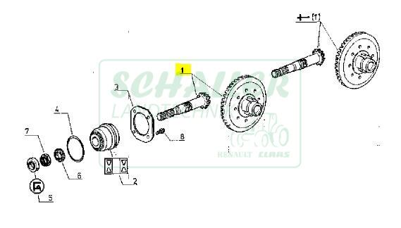 Triebsatz Vorderachse 851-4s/751-4 [10x40 12Nut]
