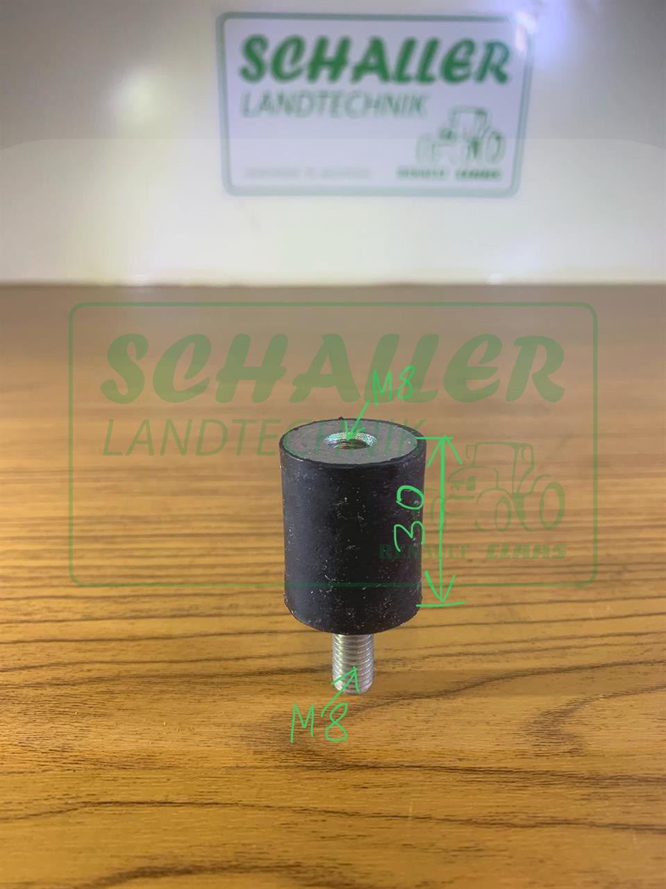 Gummipuffer für Kühler 1x M8 Gewindebolzen