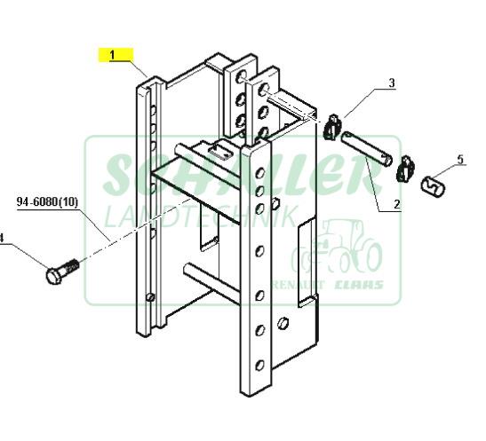 Anhänge-Schlitten 95-14 bis 155-54 TS,TX,TZ,TL, Temis mit Verstellschiene 335mm