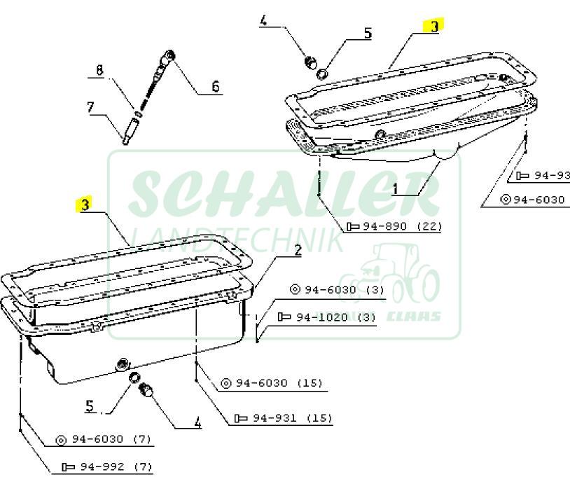 Ölwannendichtung für 4-Zyl. MWM-Motoren