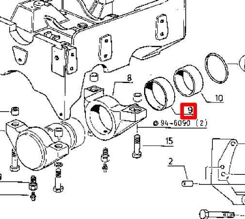 Vorderachs-Buchse Mitte, Carraro, für Ceres, Celtis
