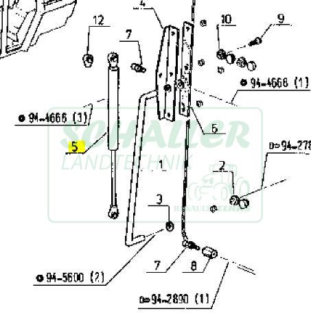 Gasfeder für Heckscheibe TX/TZ/TS-Serie, für einteilige und geteilte Heckscheibe
