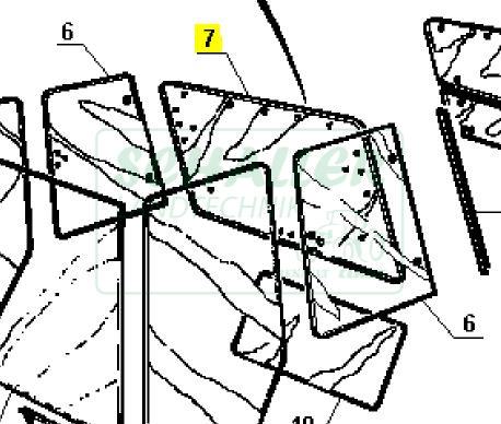 Heckscheibe TX/TS/TZ neu, Temis; mit Gummischarnier und 5 Löcher oben; ca. ab Bj.85.
