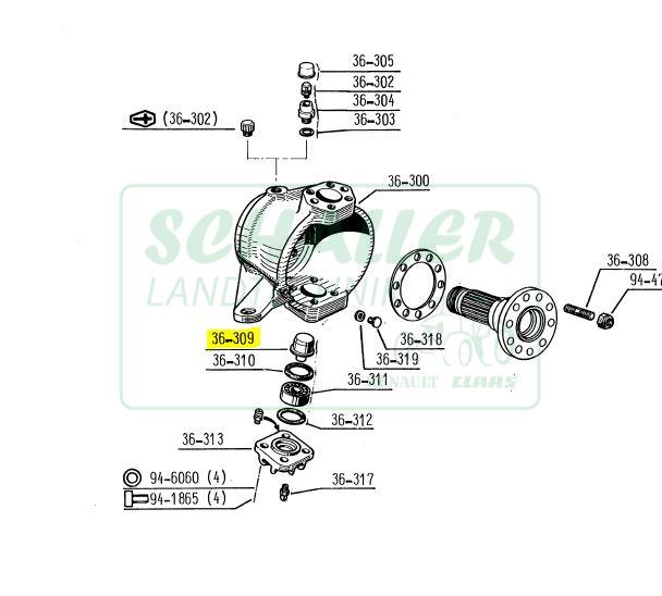 Achsschenkel-Lagerbolzen 551-4 /651-4/751-4 klein
