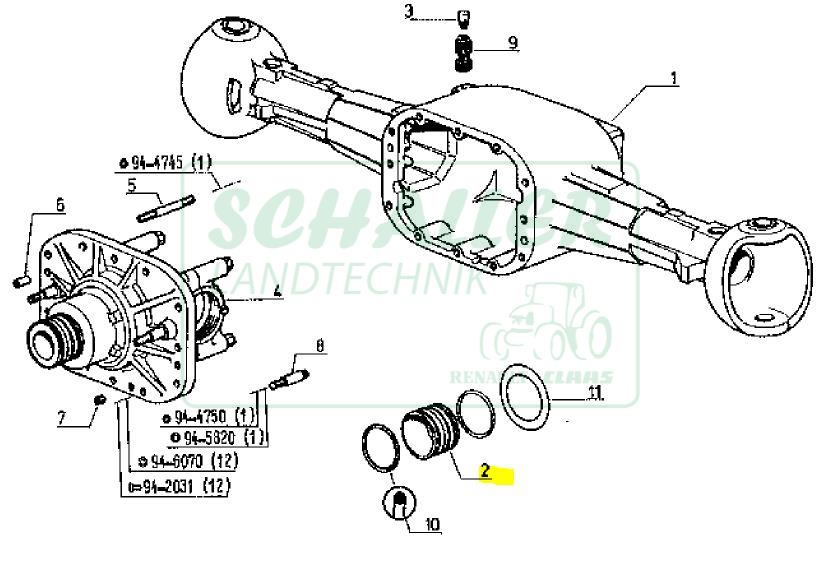 Vorderachs-Schrumpfbuchse S/LS/MX/RS/TX/TS/TZ, Untermaß