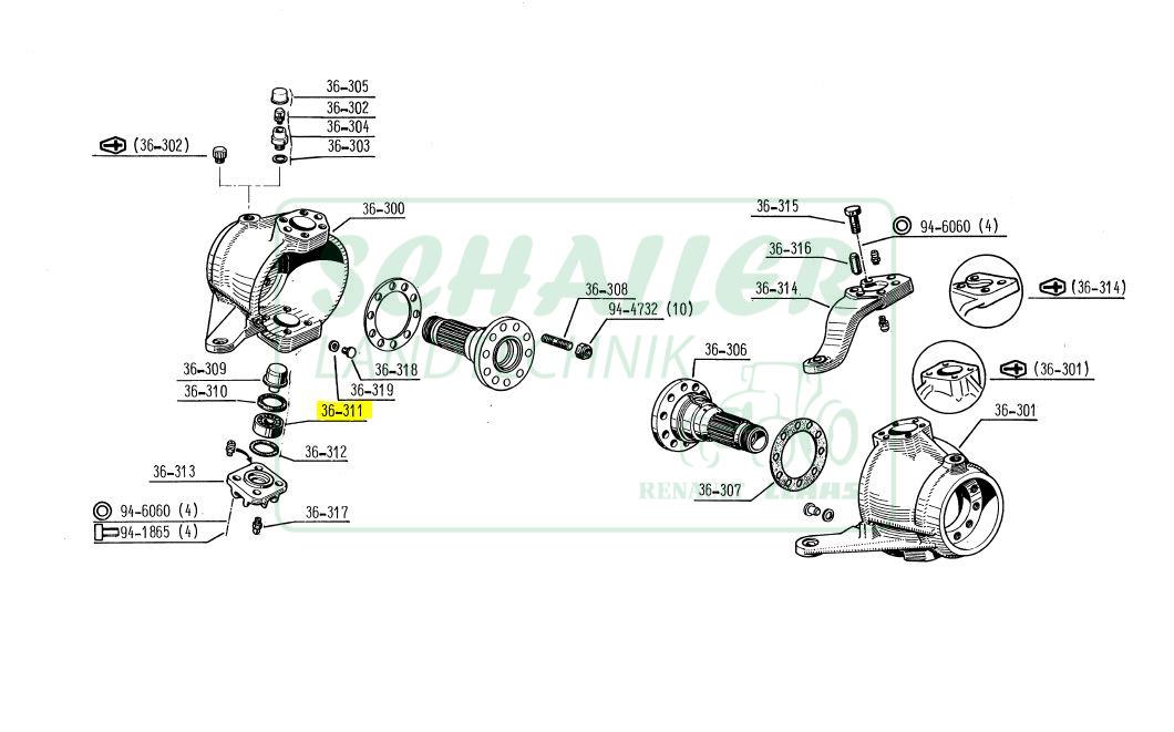 Achsschenkel-Lager 551-4 bis 751-4