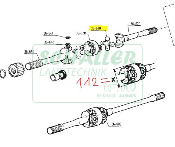 Kreuzgarnitur für 551-4 bis 751-4, 551-4S bis 751-4S, 460S-490S [30x 92mm]