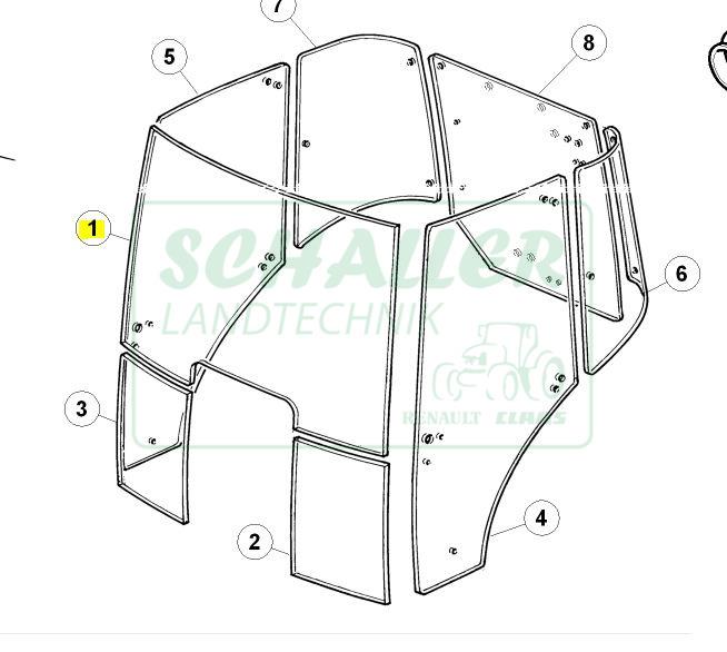 Türscheibe Ares rechts