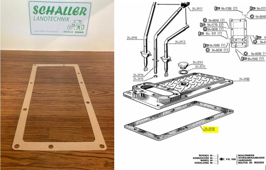 Getriebe-Deckeldichtung 421S - 751-4S mit Wendeschaltung
