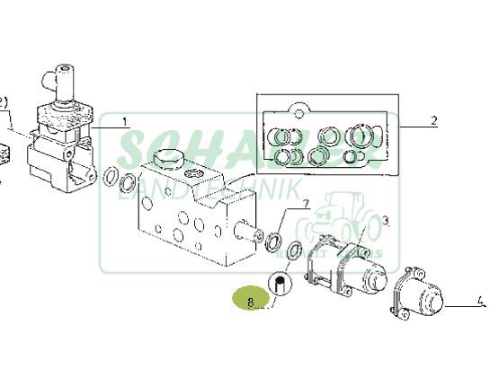 Dichtsatz Zusatzsteuergerät Ceres, LS,MX,PX, J.D. 3000 - Schieber