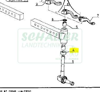 Achsschenkel-Auflagering f. Hinterradtraktoren Renault 301 bis 751, u.a.
