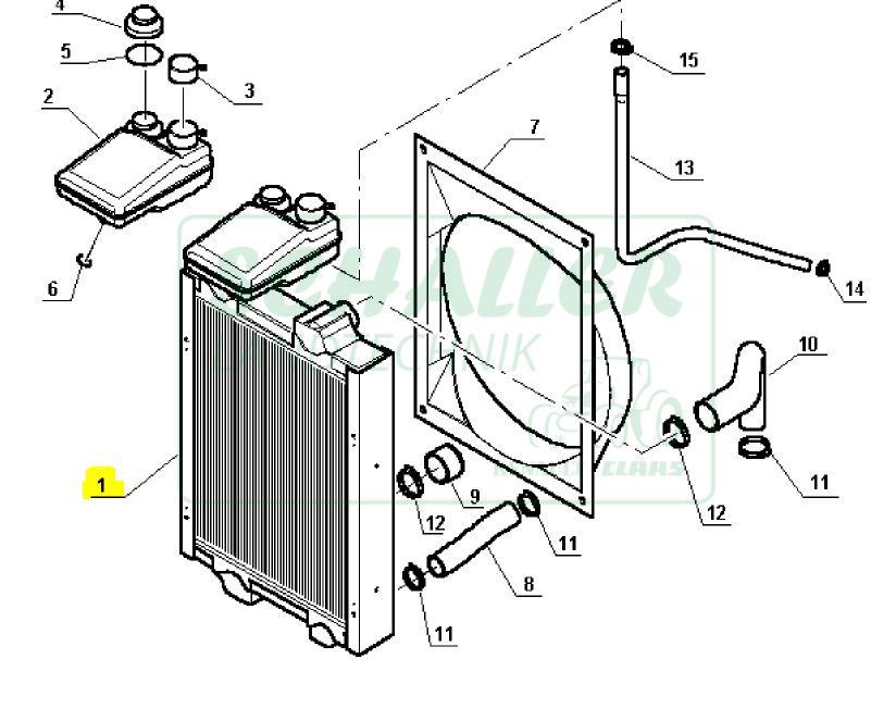 Kühler Ares 546 bis 577 u. 620 bis 636, Temis 630 (Seriennummer beachten!)