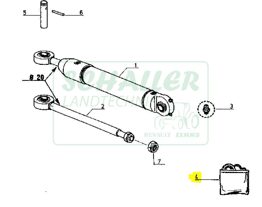 Lenkzylinder-Dichtsatz für 54,74,94er TX/TL/TZ/TS mit zwei Lenkzylindern
