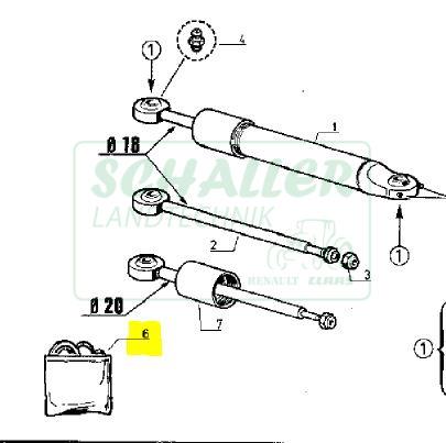 Lenkzylinder-Dichtsatz für alte Hinterrad-Renault