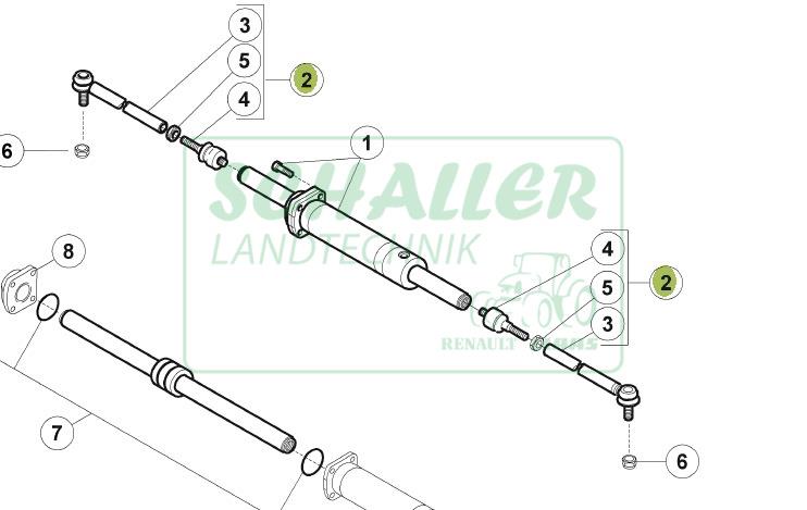 Spurstangen- Gelenk für ungefederte VA Ares, Atles, Arion, Celtis 456