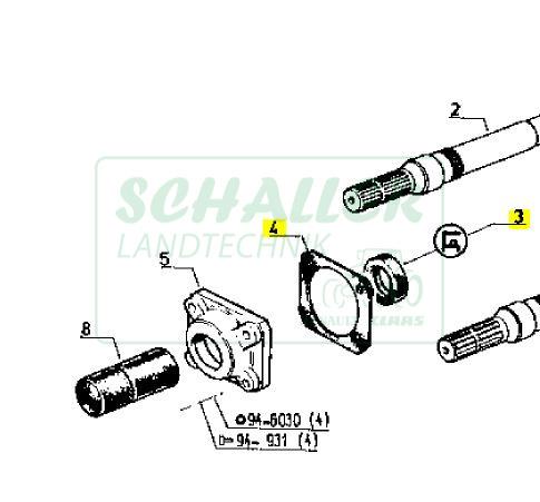 Zapfwellen - Dichtsatz Renault 751 bis 155-54 (53x68x13)