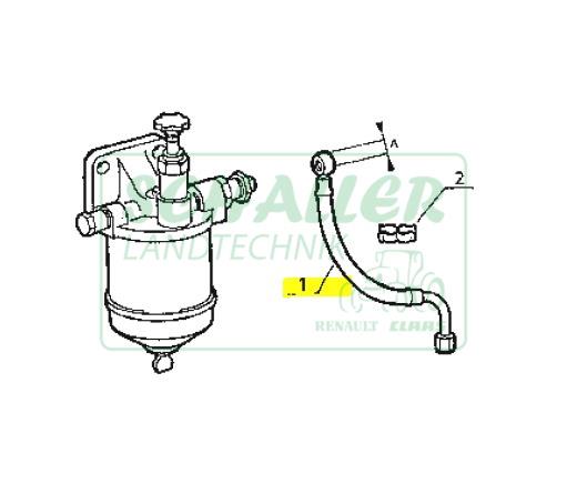 Kraftstoffleitung Filter zu Einspritzpumpe 551 bis 651-4